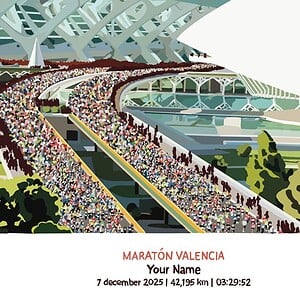 Valencia Marathon Art Print