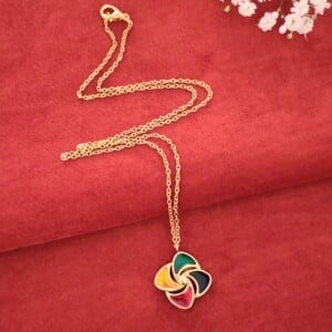 Vintage knoop kettinkje | Colourful Retro | 1970s