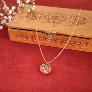 Vintage knoop kettinkje | Retro Colours | 1970s