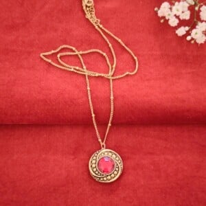 Vintage knoop kettinkje | glamour queen | 1970s