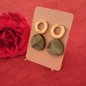 Vintage knoop oorbellen