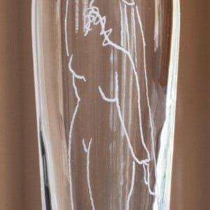 Bierglas4, met ets, gesigneerd en genummerd. Nicolaas Maathuis (NIC-O)