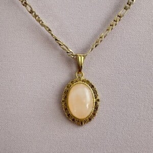 Cabochon met edelsteen Rozenkwarts