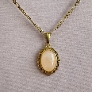 Cabochon met edelsteen Rozenkwarts
