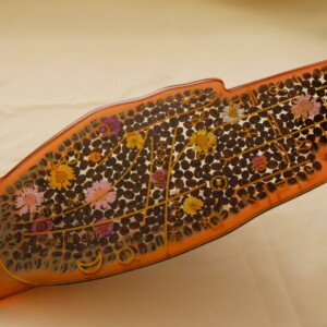 Coffee tray "hand with coffee beans and flowers"