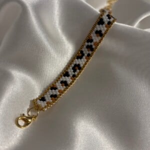 Handgemaakte Geweven Kralen Armband met Dieren print