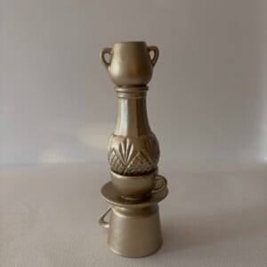 Handgemaakte goudkleurige kandelaar