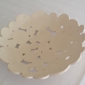 Handgemaakte schaal keramiek (variant), gesigneerd en genummerd(Ø 40 cm) Nicolaas Maathuis (NIC-O)