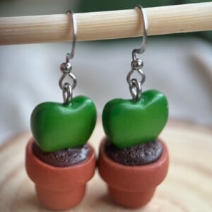 Hartjesplant oorbellen