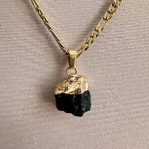 Ketting met edelsteen zwarte toermalijn