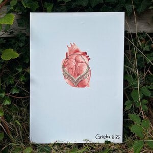 Kunst Canvas Print, Jou sierraad dat Hart heet, (100x100 versie 3)