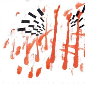Kunst print, Eco materiaal, Handgemaakt, Uniek stuk! = Hard Work, Pays off. (canvas, 90x90)