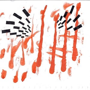 Kunst print, Eco materiaal, Handgemaakt, Uniek stuk! = Hard Work, Pays off. (canvas, 90x90)