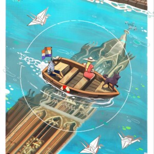 Kunstprint van Utrecht, Illustratie wanddecoratie op mat fine-art papier