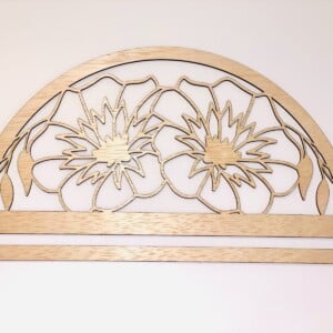 Macramé Houten Bord 3 mm – Laser Gesneden | 38 × 21 cm |  Wanddecoratie