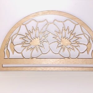 Macramé Houten Bord 3 mm – Laser Gesneden | 38 × 21 cm |  Wanddecoratie