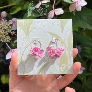 Micro Gehaakte Hortensia Oorringen Oorbellen
