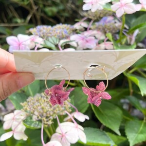 Micro Gehaakte Hortensia Oorringen Oorbellen