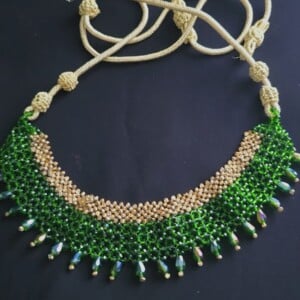 Neclace green/gold