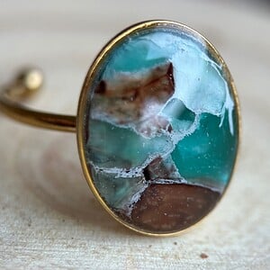 Oceaan ring faux steen variant B - verstelbaar
