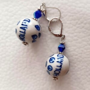 Oorbellen Delfts blauw molens
