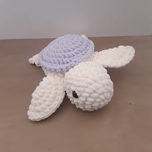 Sea turtle-Schildpad Knuffel- Gehaakte in fijne chenille garen