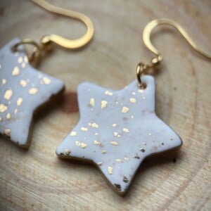 Ster oorbellen goud/zilver/zwart