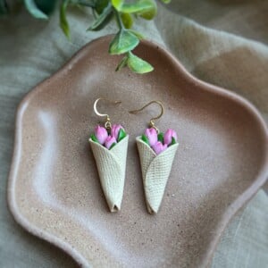 Tulpenboeket oorbellen