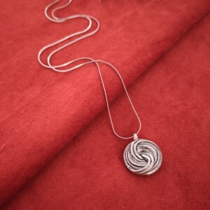 Zilveren ketting met vintage hanger | Art Deco | 1940s