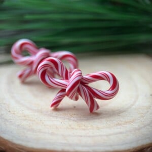 Zuurstok strik oorbellen