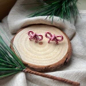 Zuurstok strik oorbellen