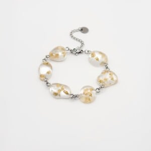 Armband met Steenvormige Hangers Gevuld met Echt Gipskruid (The Classics)