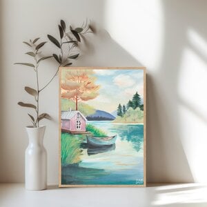 Boathouse poster print