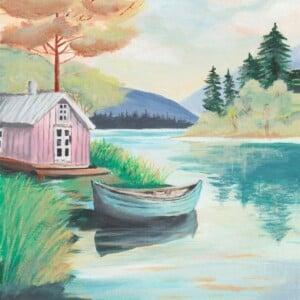 Boathouse poster print