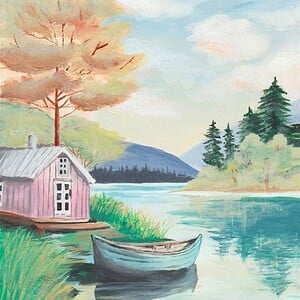 Boathouse poster print