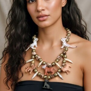 Cat-walk ketting, met schattige jungle baby's