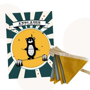 Decoratieset Bowie de Beer - Circus kinderkamer decoratie