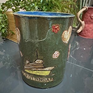 Handgemaakt urn vaas/bloempot
