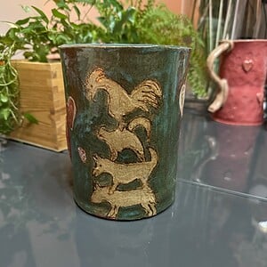 Handgemaakt urn vaas/bloempot
