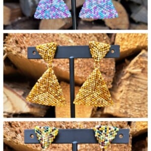 Handgemaakte kralenoorbellen Confetti Collectie – kleurrijke Miyuki oorbellen in meerdere varianten (5 cm)