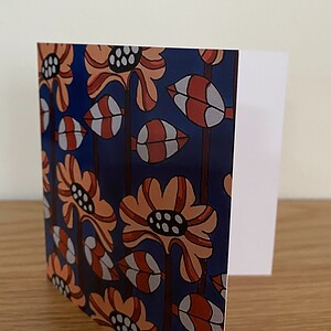 Handgetekende bloemenkaart