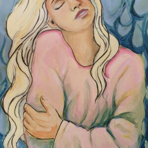 hug origineel schilderij A3 papier