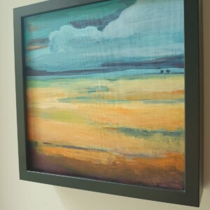 in de wolken. Origineel schilderij