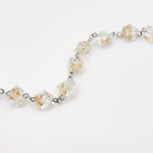 Ketting met Kristalvormen Gevuld met Echt Gipskruid (The Classics)