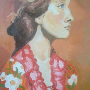 klassiek portret print van olieverf schilderij