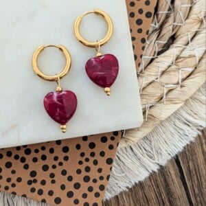 Little hearts oorbellen - 3 verschillende kleuren