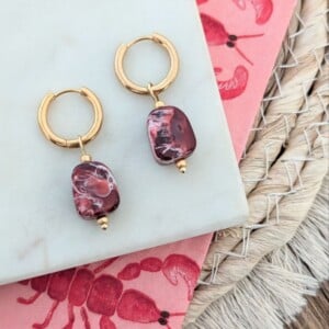 Little stone oorbellen - in 2 verschillende kleuren