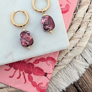 Little stone oorbellen - in 2 verschillende kleuren