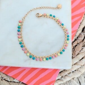 Multicolour gouden armbandjes - in 3 verschillende varianten