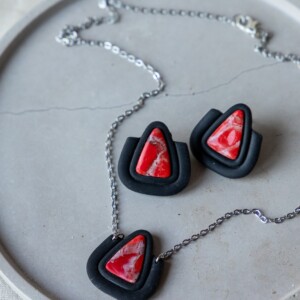 Oorbellen | Crimson Core Set Triangle